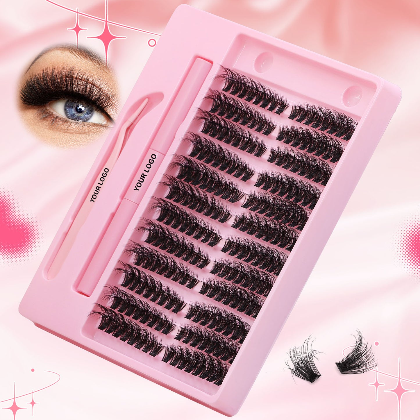 Sulv 100D Fluffy Lash Clusters Kit 8-16mm