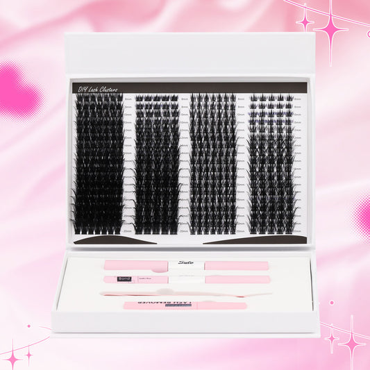 Sulv Lash Clusters Kit D Curl 4 Styles 8-20mm Mixed