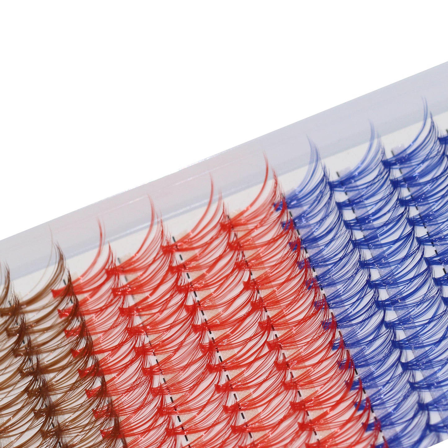 Sulv Lashes 20D Blue+Red+Brown False Lashes D Curl 10-20mm to Choose
