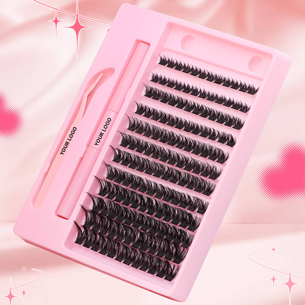 Sulv Lash Clusters Kit T19  8-10-12-14-16-18mm Mixed