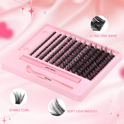 Sulv Lash Clusters Kit T19  8-10-12-14-16-18mm Mixed