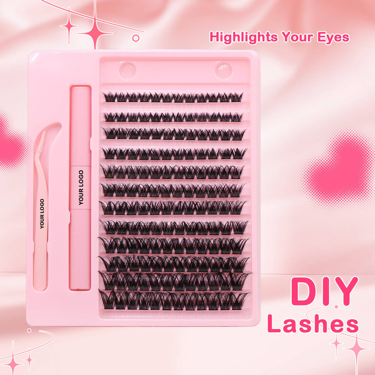 Sulv Lash Clusters Kit T19  8-10-12-14-16-18mm Mixed
