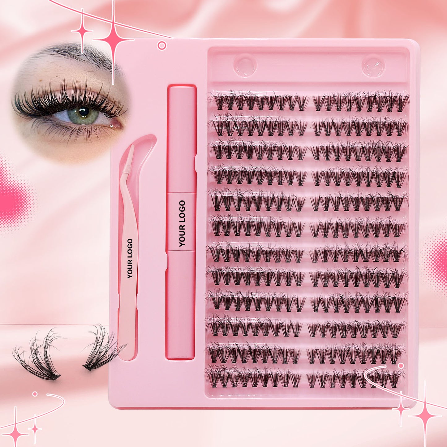 Sulv 30D Lash Clusters Kit Fluffy Lashes 8-16mm Mixed