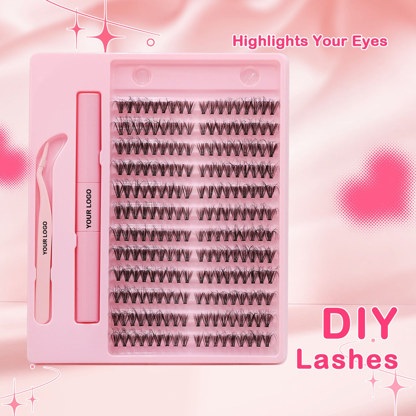 Sulv 30D Lash Clusters Kit Fluffy Lashes 8-16mm Mixed