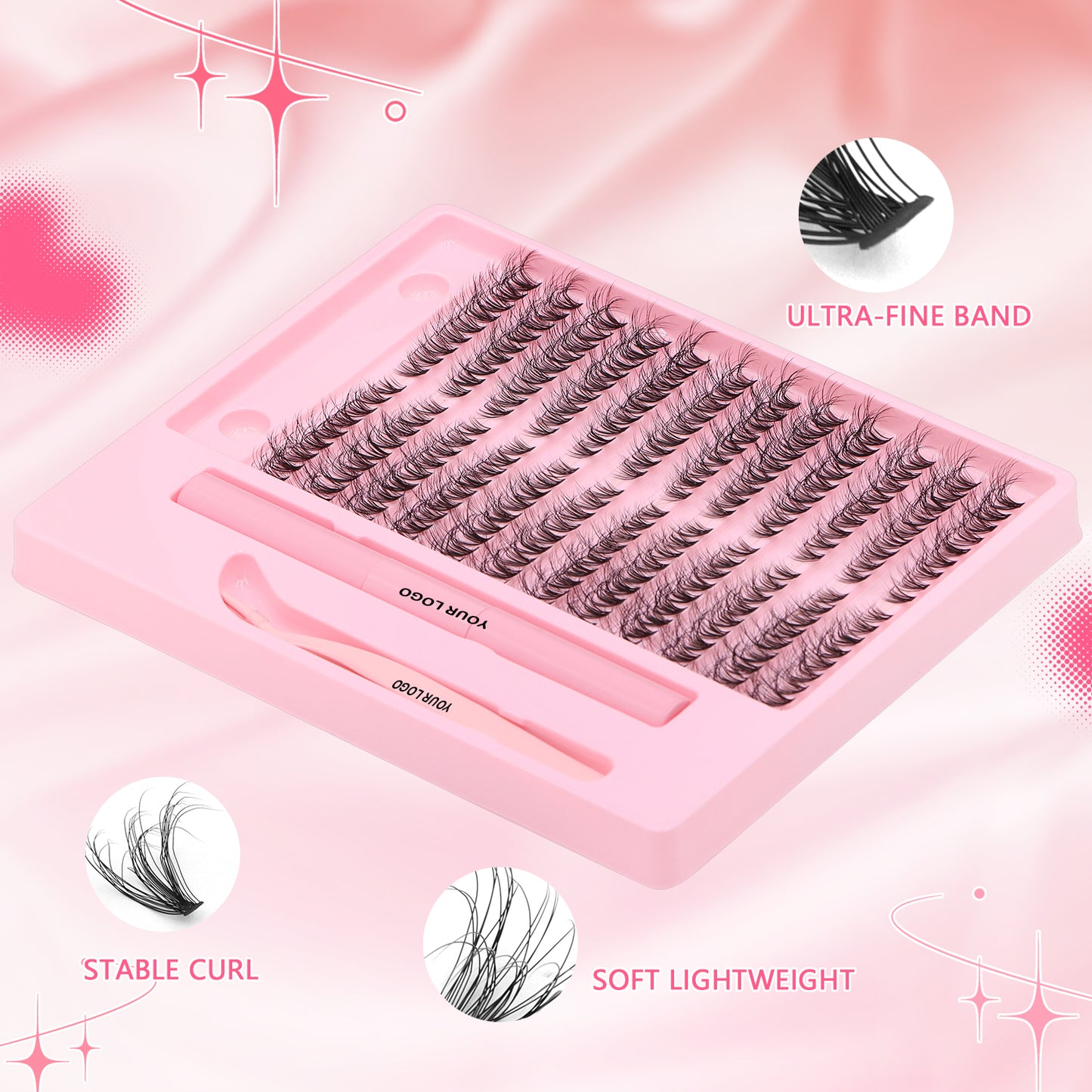 Sulv 30D Lash Clusters Kit Fluffy Lashes 8-16mm Mixed