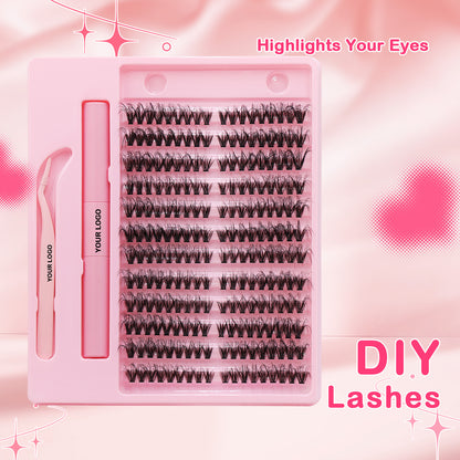 Sulv 50D Fluffy Lash Clusrers Kit 8-16mm
