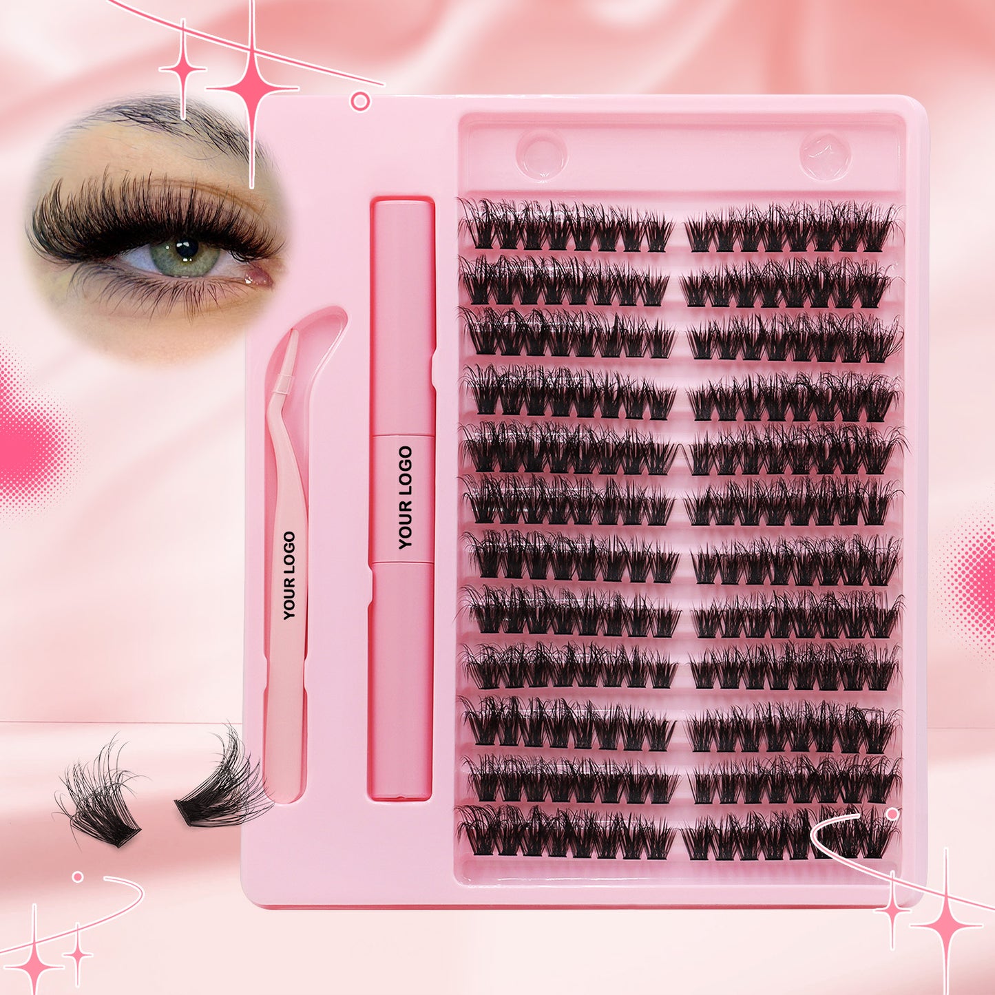 Sulv 100D Fluffy Lash Clusters Kit 8-16mm