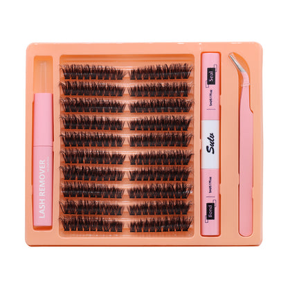 Sulv Lashes Pre-mapped 80D Fluffy Lashes 8-16mm Mixed Lash Kit With Bond and Seal,Tweezers