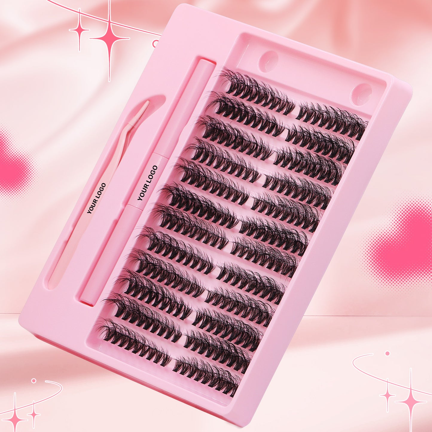 Sulv 50D Fluffy Lash Clusrers Kit 8-16mm