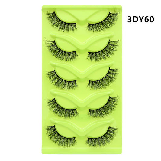 Sulv Lashes 3DY60# 5 Pairs Full Strip False Lashes