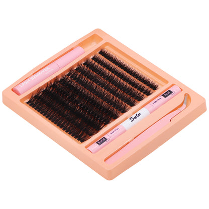 Sulv 100D Fluffy Lash Clusters Kit 8-10-12-14-16mm Mixed