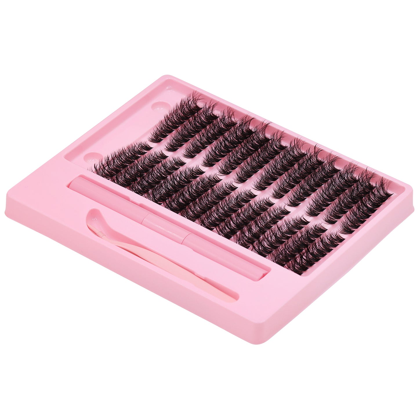 Sulv Lashes 100D Fluffy Lash Clusters 8-16mm Mixed Lashes Kit With Bond and Seal ,Tweezers
