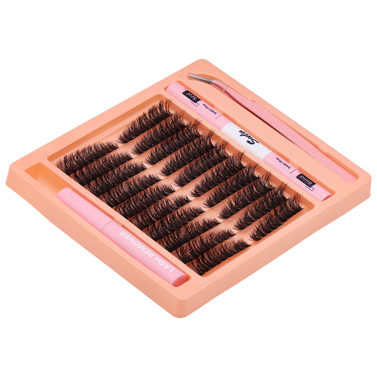 Sulv Lashes Pre-mapped 80D Fluffy Lashes 8-16mm Mixed Lash Kit With Bond and Seal,Tweezers