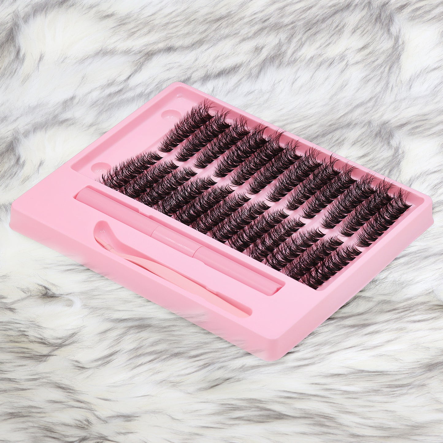 Sulv Lashes 100D Fluffy Lash Clusters 8-16mm Mixed Lashes Kit With Bond and Seal ,Tweezers