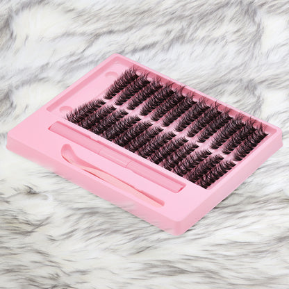 Sulv Lashes 100D Fluffy Lash Clusters 8-16mm Mixed Lashes Kit With Bond and Seal ,Tweezers