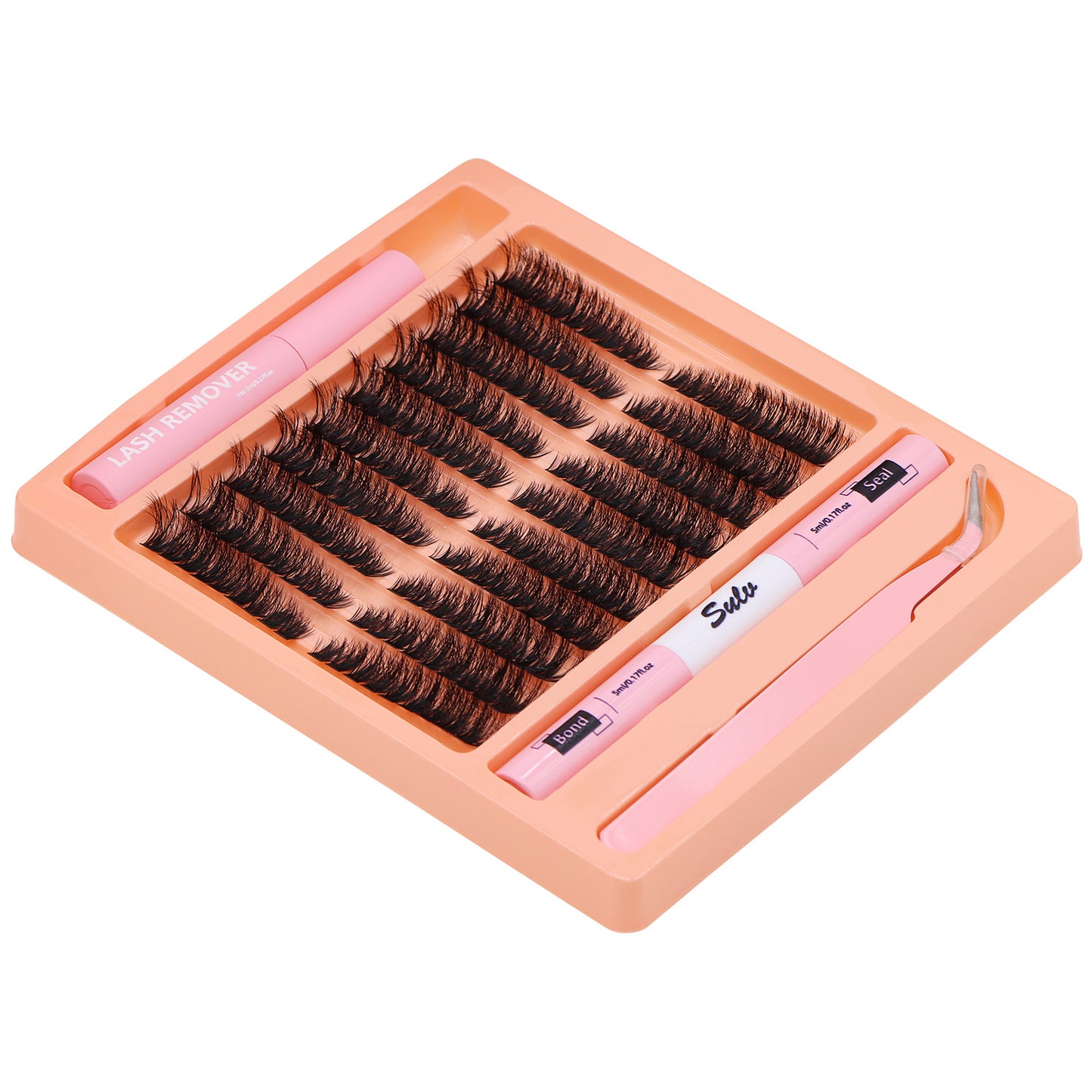 Sulv Lashes Pre-mapped 80D Fluffy Lashes 8-16mm Mixed Lash Kit With Bond and Seal,Tweezers