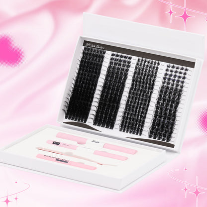 Sulv Lash Clusters Kit D Curl 4 Styles 8-20mm Mixed