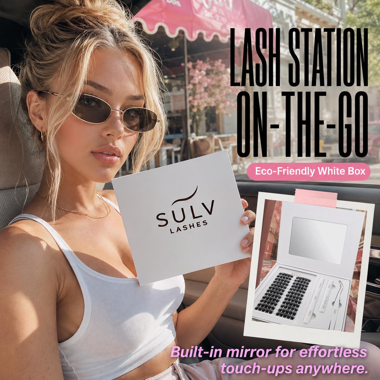 SULV Wispy Lash Clusters Kit,120Pcs Manga Eyelash Clusters(8-12mm CC Curl),Featuring Preglued Lash Clusters with Bond,Seal and Tweezers,Salon Quality Beginner Friendly DIY Lash Extension Kit At Home.