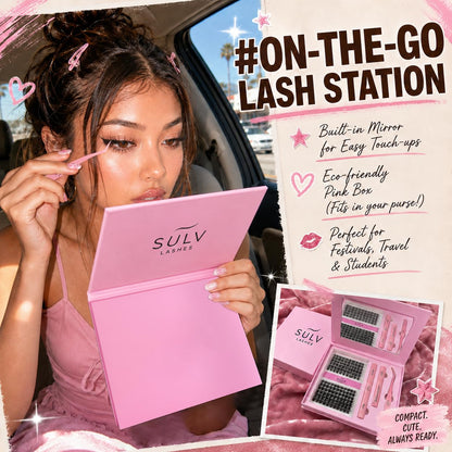SULV Lash Clusters Kit Wispy Eyelash Clusters Lashes Natural DIY Lash Extension Kit at Home,C/D/LC/LD Curl Individual Lashes 10-18mm Fluffy Cluster Eyelash Extensions with Bond,Seal and Tweezers.