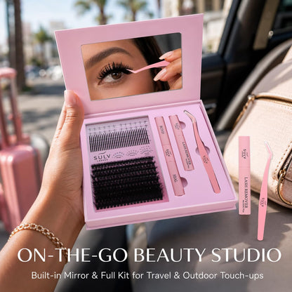 SULV Manga Lash Clusters Kit with Spikes and Bottom Lashes,100D Fluffy Cluster Eyelash Extensions Kit with Lash Bond and Seal, Remover and Tweezers, Beginner-Friendly False Eyelashes Kit.