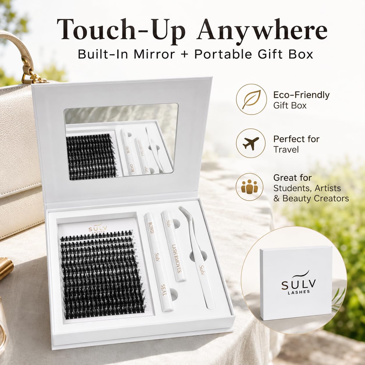 SULV Manga Lash Clusters Kit, 228PCS Spiky Wispy Eyelash Clusters with Bond and Seal, C/D/LC/LD Curl 12-22mm Anime Cosplay Individual Volume Lash Extension Kit.