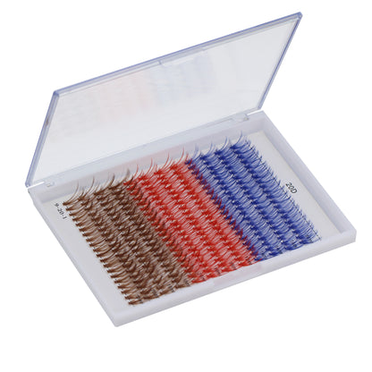 Sulv Lashes 20D Blue+Red+Brown False Lashes D Curl 10-20mm to Choose